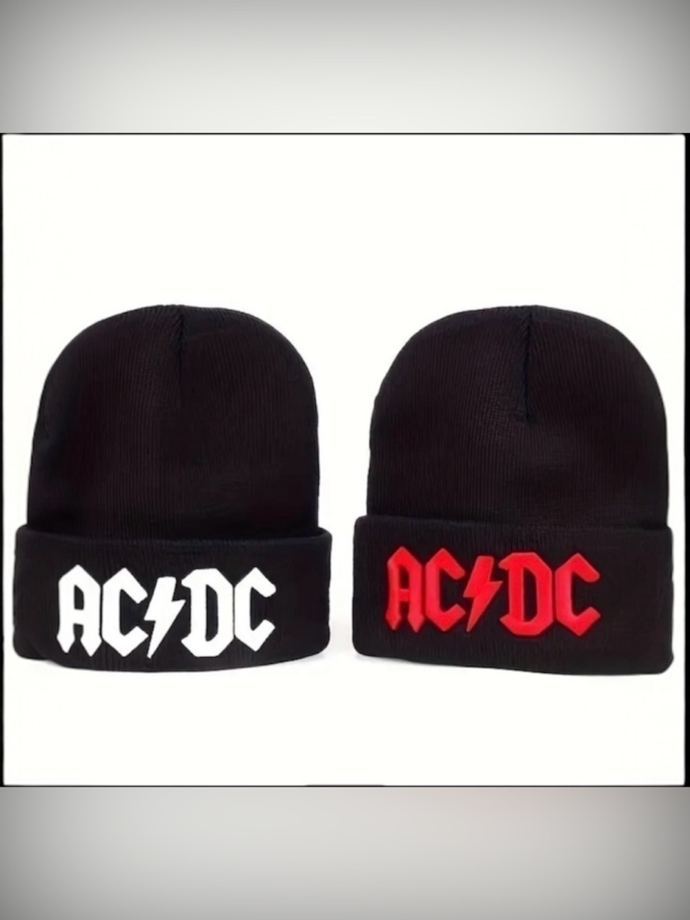 Unisex AC/DC‎ Logo embroidered beanie. New
